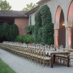 long rectangular dining table for a wedding at Italian wedding venue convent dell'Annunciata