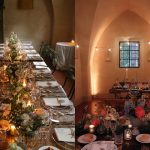 wedding tables laid up wedding venue in Italy convent dell'Annunciata