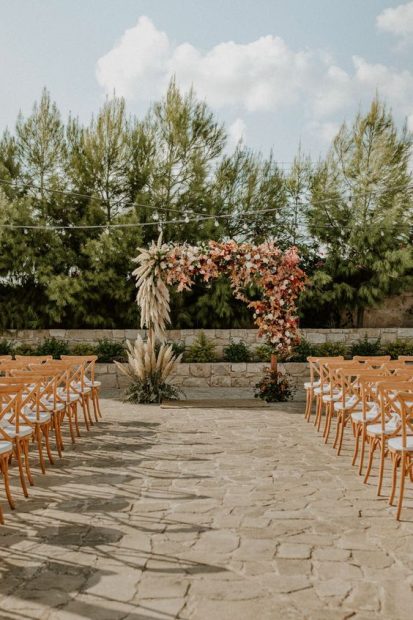 ceremony aisle at wedding venue in Cyprus liopetro
