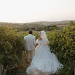 Couple at wedding venue In Crete Agreco Farm