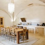 simple French kitchen area at le Petit Roulet wedding venue in luberon in france