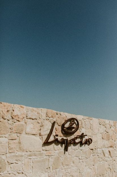 metal sign to wedding venue in Cyprus liopetro