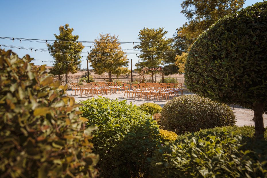 gardens at wedding venue in Cyprus liopetro