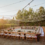 c shaped wedding tables at liopetro wedding venue in Cyprus