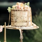 1 tier simple naked wedding cake