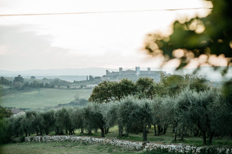 countryside views at wedding venue in Tuscany Italy Borgo Stomennano