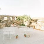 unique stone architecture at the secret view wedding venue in paros greece