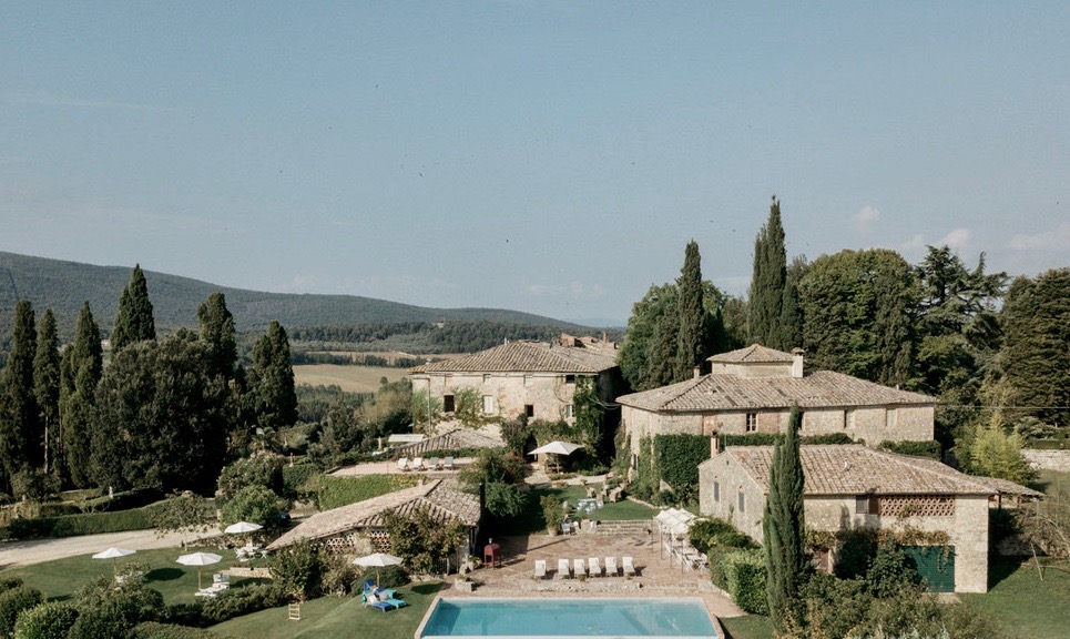 view over Italy wedding venue Borgo stomennano
