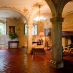 old historic interior at wedding venue in Tuscany Italy Borgo Stomennano