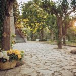 courtyard at historical private villa wedding venue in Sorrento Italy villa zagara
