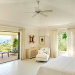 bedroom with sea views at wedding venue villa in corfu Greece at villa Sylva