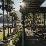 wedding venue in portugal Douro outside green gardens with palms