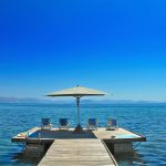 private jetty at wedding venue villa in corfu Greece at villa Sylva