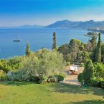 sea view from gardens at wedding venue villa in corfu Greece at villa Sylva