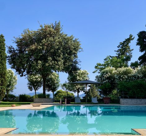pool with sea views at wedding venue villa in corfu Greece at villa Sylva