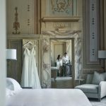 bridal suite at luxury wedding venue in Tuscany COMO Castello Del Nero