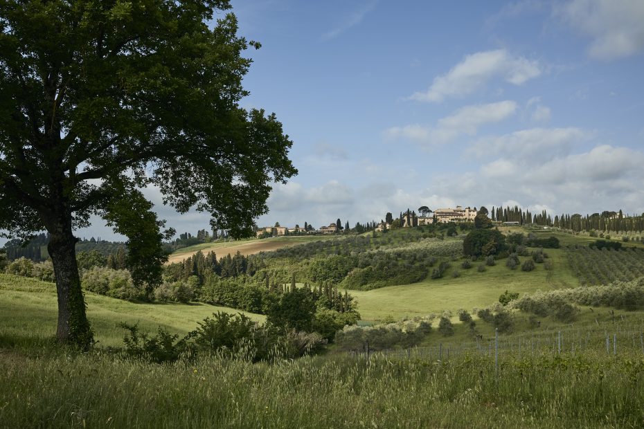 landscape during the day at luxury wedding venue in Tuscany COMO Castello Del Nero