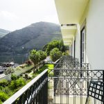 row of balconies the vintage house hotel at portugal wedding venue in Douro valley