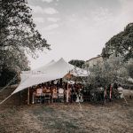 tipi style marquee for wedding at wedding venue in france provence le domaine du rey