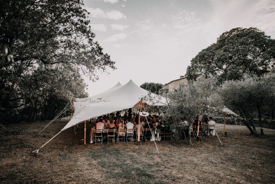 tipi style marquee for wedding at wedding venue in france provence le domaine du rey
