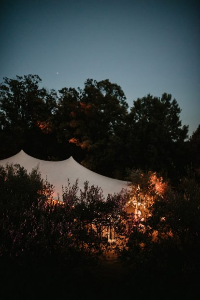 tipi style marquee for wedding at domaine du rey wedding venue in france