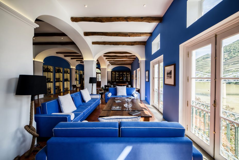 blue room the vintage house hotel at portugal wedding venue in Douro valley