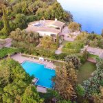 aerial view at wedding venue villa in corfu Greece at villa Sylva