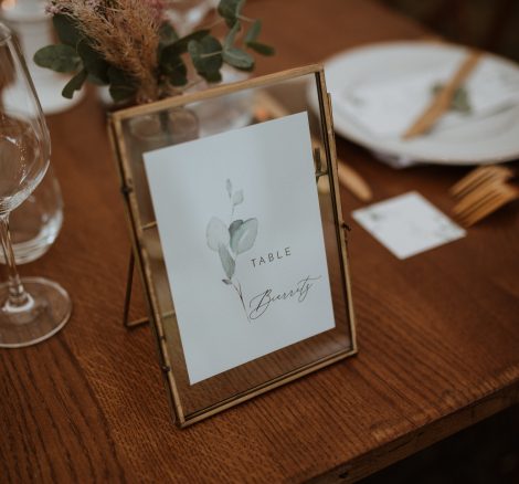 frame table numbers at wedding venue in france provence