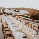 open air wedding venue at wedding venue in Santorini venetsanos winery