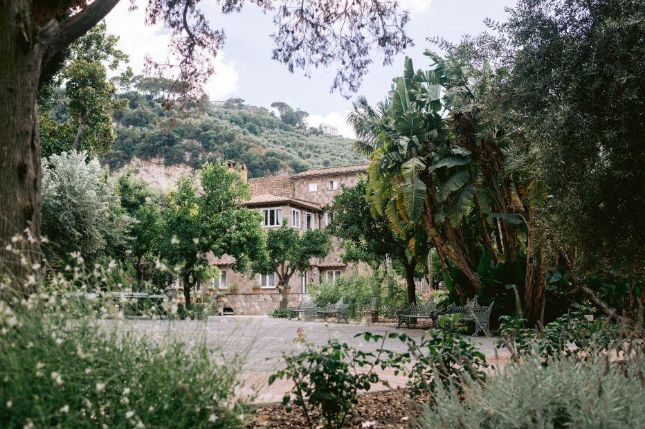view of the historical private villa wedding venue in Sorrento Italy villa zagara