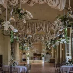 grand hall at chateau wedding venue in france chateau de vallery