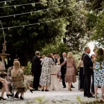wedding ceremony at wedding venue in tuscany villa lena