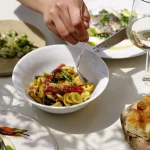 farm to table food at wedding venue in tuscany villa lena