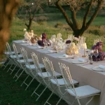 Image of table and chairs at wedding venue Masia Cabellut, Spain
