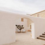 Entryway to courtyard at Spanish wedding venue Masia cabellut