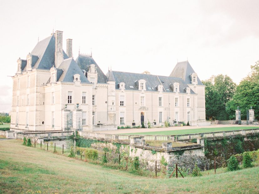 exterior of french chateau wedding venue chateau de jalesnes in the loire valley
