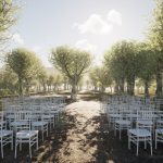Chairs and aisle at wedding venue Cambo's Estate, Crete