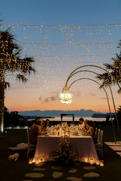 Table Setting at wedding venue Sea View by En Kipo, Crete