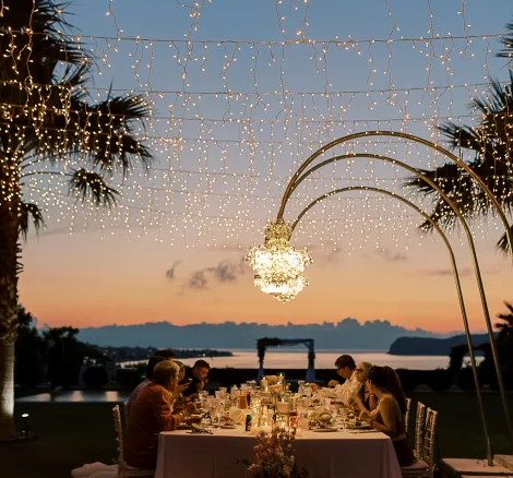 Table Setting at wedding venue Sea View by En Kipo, Crete
