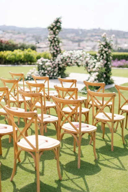 Seating at wedding venue Sea View by En Kipo, Crete
