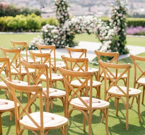 Seating at wedding venue Sea View by En Kipo, Crete