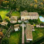 Aerial view of wedding venue Villa Michaela