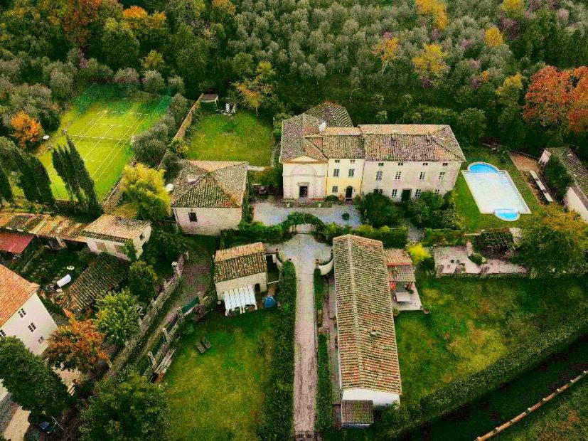 Aerial view of wedding venue Villa Michaela