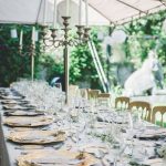 Table setting at wedding venue Villa Michaela