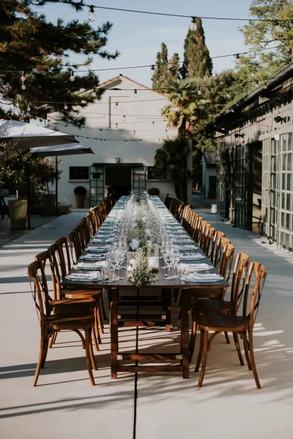 Table setting at wedding venue Relais Roncolo 1888