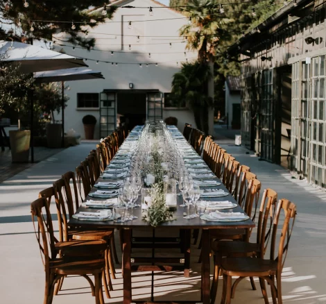 Table setting at wedding venue Relais Roncolo 1888