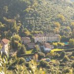 Aerial view of wedding venue Villa Michaela