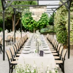 Table setting at wedding venue Bastide du Roy, France