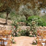 Wedding aisle at wedding venue Can Frare, Ibiza, Spain