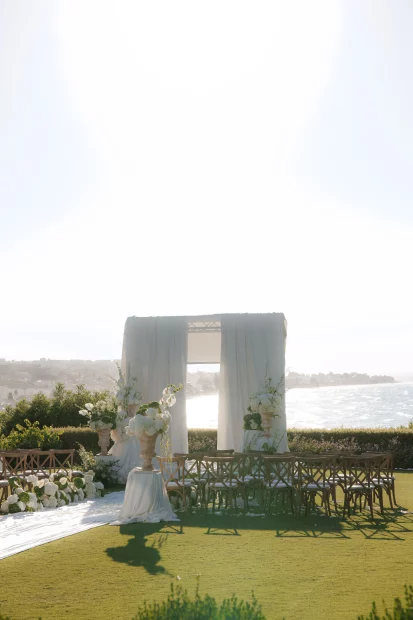 Image of wedding aisle at wedding venue Sea View by En Kipo, Greece